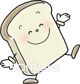 校長･教頭先生向け食パン無料イラストお試しフリー素材(カット)