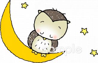 校長・教頭先生向け三日月無料イラストお試しフリー素材(カット)