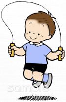 校長･教頭先生向けなわとび無料イラストお試しフリー素材(カット)