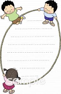 校長･教頭先生向け大なわとび無料イラストお試しフリー素材(カット)