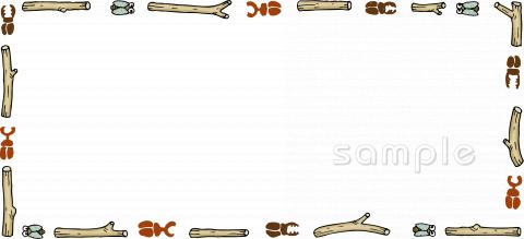 校長・教頭先生向け枠 昆虫無料イラストお試しフリー素材(カット)