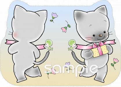 校長･教頭先生向け二つ折りカード無料イラストお試しフリー素材(カット)