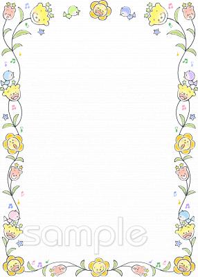 校長・教頭先生向け飾り枠無料イラストお試しフリー素材(カット)