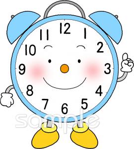 校長・教頭先生向け時計の針なし無料イラストお試しフリー素材(カット)