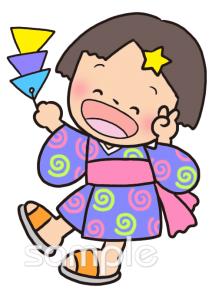 校長･教頭先生向け7月の壁面飾り無料イラストお試しフリー素材(カット)