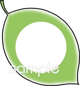 校長・教頭先生向け葉っぱ 文字枠無料イラストお試しフリー素材(カット)