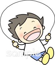 校長・教頭先生向けなわとび 子ども無料イラストお試しフリー素材(カット)