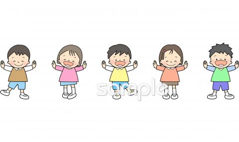 校長･教頭先生向け一列 離れて無料イラストお試しフリー素材(カット)