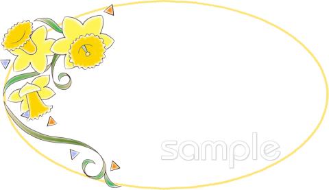 校長･教頭先生向けメッセージカード スイセン無料イラストお試しフリー素材(カット)