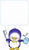 校長･教頭先生向けはみがき ペンギン無料イラストお試しフリー素材(カット)