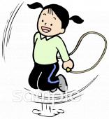 校長･教頭先生向け縄跳び無料イラストお試しフリー素材(カット)
