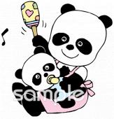 校長･教頭先生向け赤ちゃん あやす無料イラストお試しフリー素材(カット)