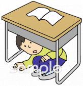 校長･教頭先生向け机の下無料イラストお試しフリー素材(カット)