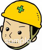 校長･教頭先生向け安全ヘルメット 作業員無料イラストお試しフリー素材(カット)