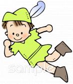 校長･教頭先生向けピーターパン 挿絵無料イラストお試しフリー素材(カット)