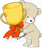 校長･教頭先生向け優勝トロフィー無料イラストお試しフリー素材(カット)