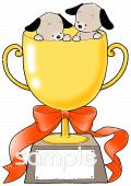 校長･教頭先生向け優勝カップ無料イラストお試しフリー素材(カット)
