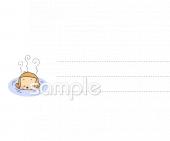 校長･教頭先生向けサル メモ用紙無料イラストお試しフリー素材(カット)