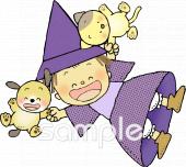 校長･教頭先生向け魔法使い 犬無料イラストお試しフリー素材(カット)