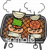 校長･教頭先生向けバーベキュー アウトドア無料イラストお試しフリー素材(カット)