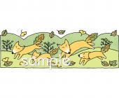 校長･教頭先生向け家族 キツネ無料イラストお試しフリー素材(カット)