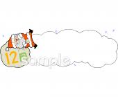 校長･教頭先生向け12月 タイトル枠無料イラストお試しフリー素材(カット)