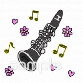 校長･教頭先生向け楽器 クラリネット無料イラストお試しフリー素材(カット)