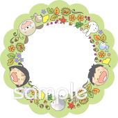 校長･教頭先生向けフォトフレーム 11月無料イラストお試しフリー素材(カット)