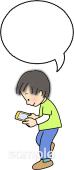 校長･教頭先生向け歩きスマホ無料イラストお試しフリー素材(カット)