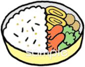 校長･教頭先生向けお弁当 ウインナー無料イラストお試しフリー素材(カット)