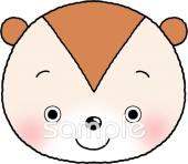 校長･教頭先生向けタヌキ お面無料イラストお試しフリー素材(カット)