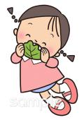 校長･教頭先生向け柏餅 子ども 5月の壁面飾り無料イラストお試しフリー素材(カット)