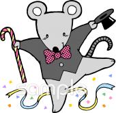 校長･教頭先生向けネズミ マジシャン無料イラストお試しフリー素材(カット)