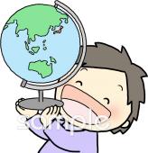 校長･教頭先生向け地球儀 社会無料イラストお試しフリー素材(カット)