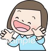 校長･教頭先生向け女の子 喜ぶ無料イラストお試しフリー素材(カット)