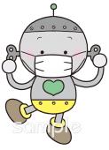 校長･教頭先生向けマスク ロボット無料イラストお試しフリー素材(カット)
