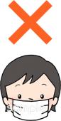 校長･教頭先生向け間違ったマスクのつけ方無料イラストお試しフリー素材(カット)