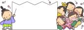 校長･教頭先生向け枠 ひな祭り無料イラストお試しフリー素材(カット)
