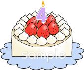 校長･教頭先生向けケーキ 数字キャンドル無料イラストお試しフリー素材(カット)