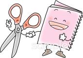 校長･教頭先生向けハサミ ノート無料イラストお試しフリー素材(カット)