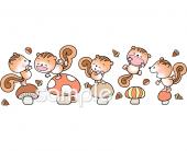 校長･教頭先生向け10月の壁面無料イラストお試しフリー素材(カット)