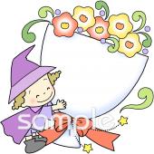 校長･教頭先生向け花束 魔法使い無料イラストお試しフリー素材(カット)