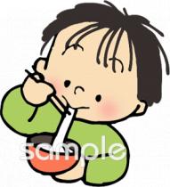 給食・栄養向けお雑煮 お餅無料イラストお試しフリー素材(カット)