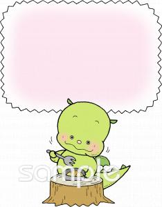 給食･栄養向けよくかんで食べよう無料イラストお試しフリー素材(カット)