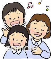 給食・栄養向け歌う無料イラストお試しフリー素材(カット)