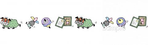 給食･栄養向け飾りケイ お正月無料イラストお試しフリー素材(カット)