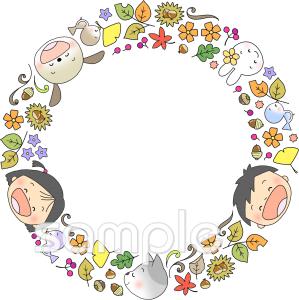 給食・栄養向け11月 フレーム無料イラストお試しフリー素材(カット)