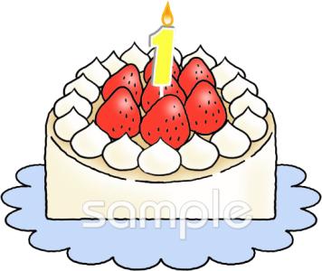 給食・栄養向けケーキ 数字キャンドル無料イラストお試しフリー素材(カット)