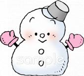 給食･栄養向け雪だるま無料イラストお試しフリー素材(カット)
