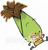 給食･栄養向けとうもろこし無料イラストお試しフリー素材(カット)